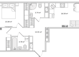 Продажа двухкомнатной квартиры в новостройке - Санкт-Петербург, ул. Плесецкая 