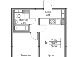 Продажа однокомнатной квартиры в новостройке - г. Санкт-Петербург, 3-я Конная Лахта, участок 9, (северо-восточнее дома 45, литера Д по 3-ей Конной Лахте)
 