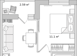 Продажа однокомнатной квартиры в новостройке - Ленинградская область, Новосаратовка 