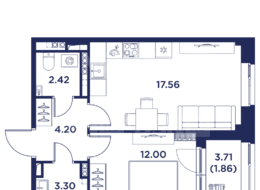 Продажа однокомнатной квартиры в новостройке - г. Санкт-Петербург, внутригородское муниципальное образование Санкт-Петербурга город Кронштадт, Цитадельская дорога, участок 10 