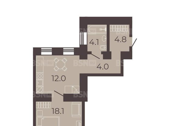 Продажа однокомнатной квартиры - Канала Грибоедова набережная, д.84 