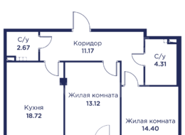 Продажа двухкомнатной квартиры в новостройке - г. Санкт-Петербург, внутригородское муниципальное образование Санкт-Петербурга город Кронштадт, Цитадельская дорога, участок 10 