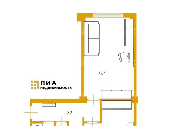 Продажа двухкомнатной квартиры -  д.1 