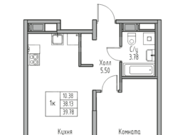 Продажа однокомнатной квартиры в новостройке - г. Санкт-Петербург, 3-я Конная Лахта, участок 9, (северо-восточнее дома 45, литера Д по 3-ей Конной Лахте)
 