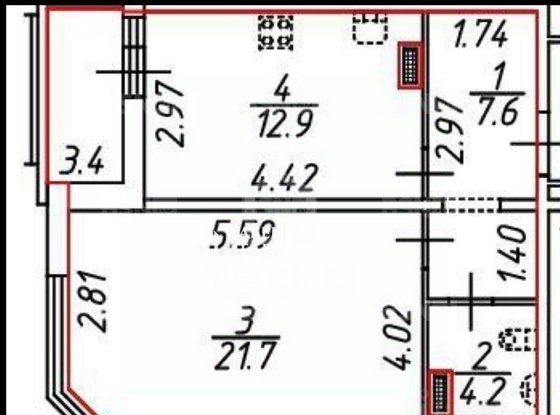 Продажа однокомнатной квартиры - Королёва проспект, д.64, корп.1 стр 1 