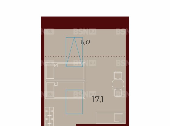 Продажа однокомнатной квартиры - Константина Заслонова улица, д.8, Б 