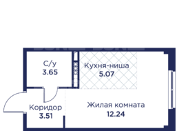 Продажа квартиры студии в новостройке - г. Санкт-Петербург, внутригородское муниципальное образование Санкт-Петербурга город Кронштадт, Цитадельская дорога, участок 10 