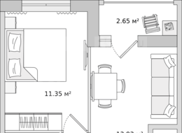 Продажа однокомнатной квартиры в новостройке - Ленинградская область, д. Новосаратовка, улица Романтиков, дом 1, корпус 5 