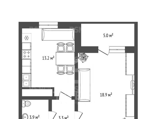 Продажа однокомнатной квартиры - Парашютная улица, д.58 