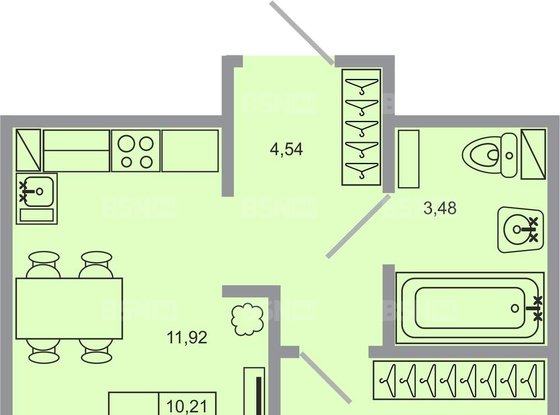 Продажа однокомнатной квартиры в новостройке - Бугры, Тихая улица, д.1 