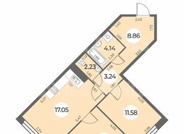 Продажа двухкомнатной квартиры в новостройке - Санкт-Петербург, Ленинский пр., уч. 269 (северо-западнее пересечения ул. Доблести и ул. Маршала Захарова) 