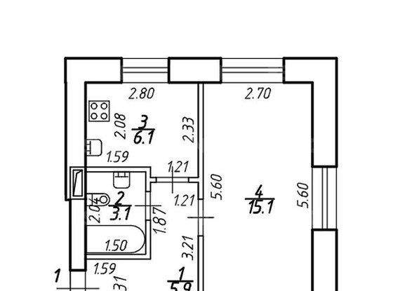 Продажа однокомнатной квартиры - поселок Шушары, Московское шоссе, д.256, корп.2 