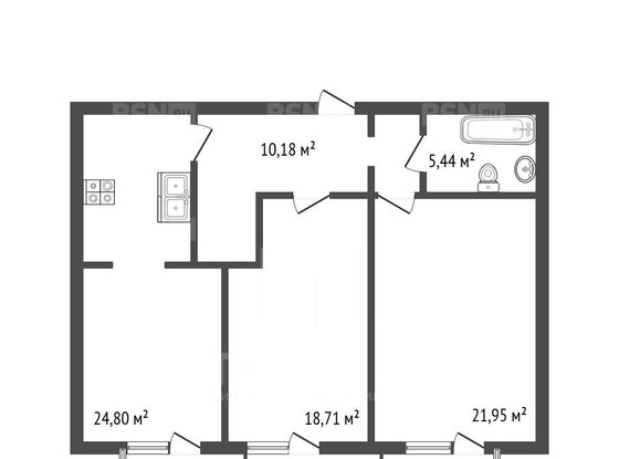 Продажа двухкомнатной квартиры - Просвещения проспект, д.43 
