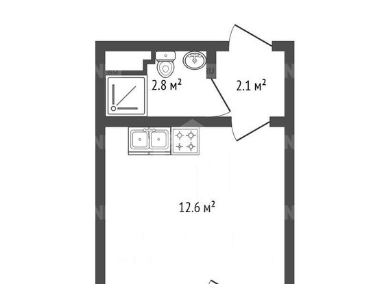 Продажа однокомнатной квартиры - Чарушинская улица, д.24, корп.1 стр 1 