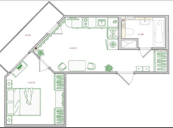 Продажа однокомнатной квартиры - Богатырский проспект, д.2, астр1 