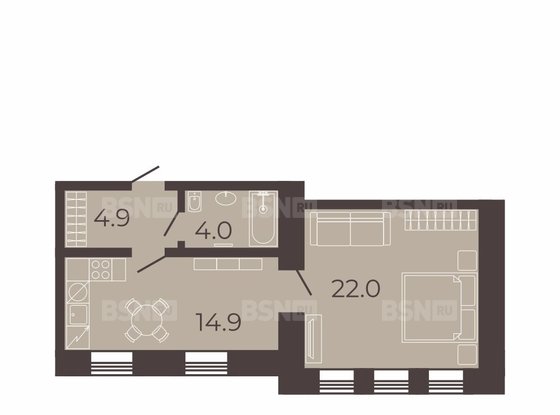 Продажа однокомнатной квартиры - Большая Подьяческая улица, д.1, корп.3 