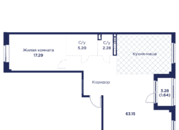 Продажа трехкомнатной квартиры в новостройке - г. Санкт-Петербург, внутригородское муниципальное образование Санкт-Петербурга город Кронштадт, Цитадельская дорога, участок 10 