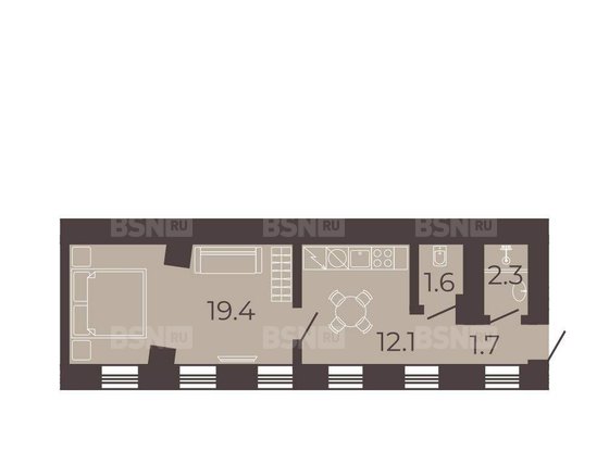 Продажа однокомнатной квартиры - Канала Грибоедова набережная, д.84 
