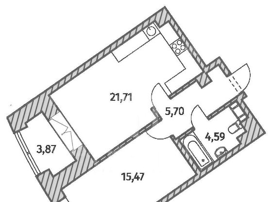 Продажа однокомнатной квартиры - Кудрово, Областная улица, д.7 