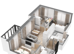 Продажа трехкомнатной квартиры в новостройке - г. Санкт-Петербург, 3-я Конная Лахта, участок 9, (северо-восточнее дома 45, литера Д по 3-ей Конной Лахте)
 