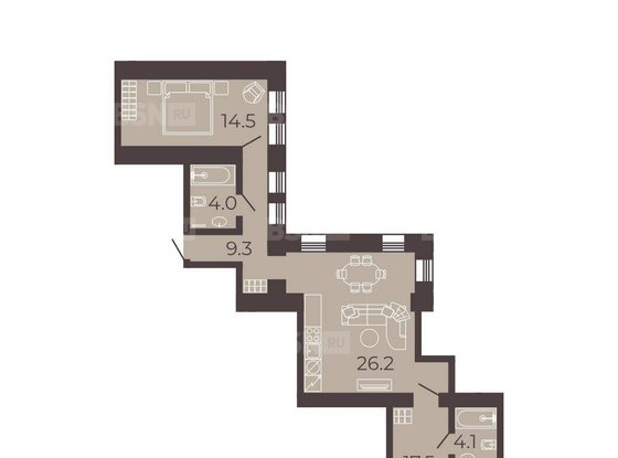 Продажа двухкомнатной квартиры - Канала Грибоедова набережная, д.84 