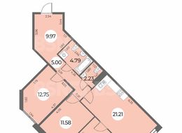 Продажа трехкомнатной квартиры в новостройке - Санкт-Петербург, Ленинский пр., уч. 269 (северо-западнее пересечения ул. Доблести и ул. Маршала Захарова) 