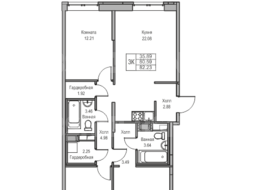 Продажа трехкомнатной квартиры в новостройке - г. Санкт-Петербург, 3-я Конная Лахта, участок 9, (северо-восточнее дома 45, литера Д по 3-ей Конной Лахте)
 