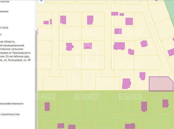 Продажа участка - Ленинградская область, Кольцевая улица