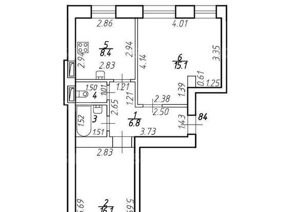 Продажа двухкомнатной квартиры - поселок Шушары, Московское шоссе, д.256, корп.8 