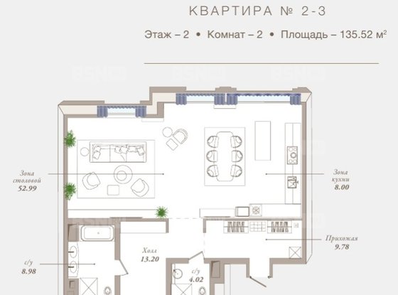 Продажа двухкомнатной квартиры - Воскресенская набережная, д.30 
