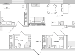 Продажа трехкомнатной квартиры в новостройке - Санкт-Петербург, ул. Плесецкая 28, корпус 1, строение 1 