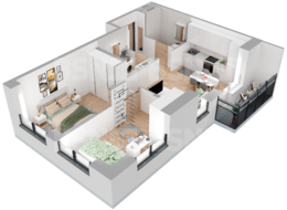 Продажа двухкомнатной квартиры в новостройке - г. Санкт-Петербург, 3-я Конная Лахта, участок 9, (северо-восточнее дома 45, литера Д по 3-ей Конной Лахте)
 