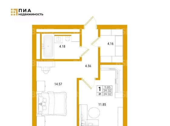 Продажа однокомнатной квартиры в новостройке - , д.1 