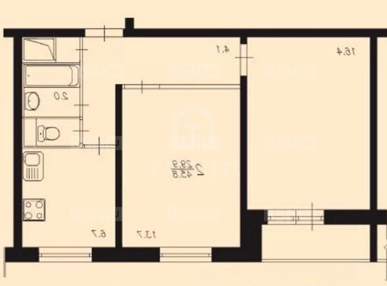 Продажа двухкомнатной квартиры - поселок Шушары, Школьная улица, д.28 