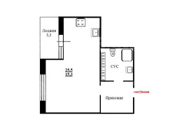 Продажа квартиры-студии - Санкт-Петербург, Красносельский район, Ветеранов пр-кт., д.171, к.4 