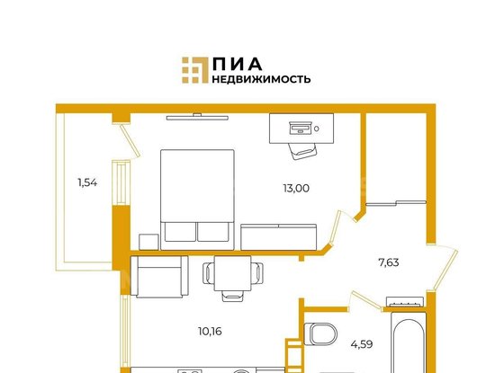 Продажа однокомнатной квартиры - Днепропетровская улица, д.65 