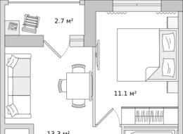 Продажа однокомнатной квартиры в новостройке - Ленинградская область, Новосаратовка 