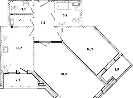 Продажа двухкомнатной квартиры - Рентгена, д.25, стр1 