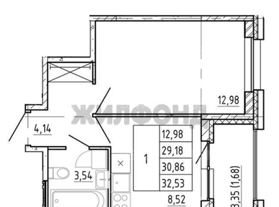 Продажа однокомнатной квартиры - городской поселок Новоселье, Центральная улица, зд16 