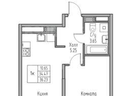 Продажа однокомнатной квартиры в новостройке - г. Санкт-Петербург, 3-я Конная Лахта, участок 9, (северо-восточнее дома 45, литера Д по 3-ей Конной Лахте)
 