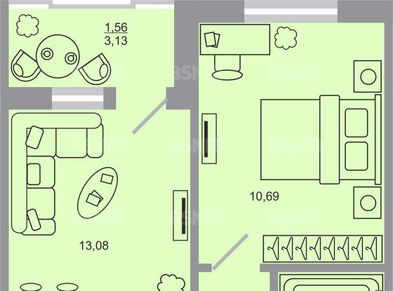 Продажа однокомнатной квартиры в новостройке - Бугры, Тихая улица, д.11 