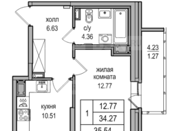 Продажа однокомнатной квартиры в новостройке - Толубеевский проезд, д. 34, корп. 2 
