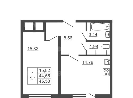 Продажа однокомнатной квартиры - городской поселок имени Свердлова, Западный проезд, д.10/1, корп.1 