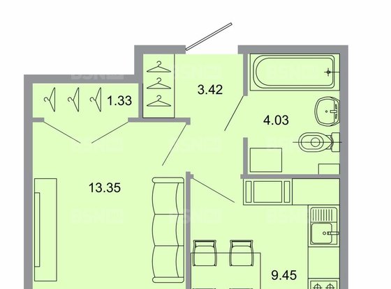 Продажа однокомнатной квартиры в новостройке - Бугры, Тихая улица, д.13, корп.1 
