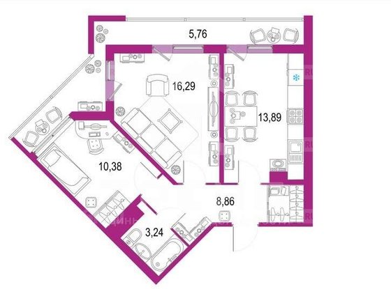 Продажа двухкомнатной квартиры - Кудрово, Европейский проспект, д.22 