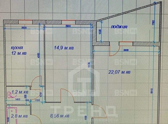 Продажа двухкомнатной квартиры - Ленсовета улица, д.88 