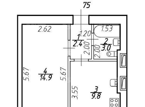 Продажа однокомнатной квартиры - поселок Шушары, Московское шоссе, д.256, корп.3 