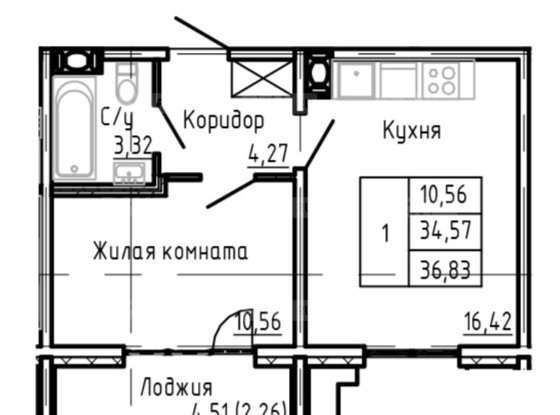 Продажа однокомнатной квартиры в новостройке - Алтайская улица 