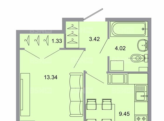 Продажа однокомнатной квартиры в новостройке - Бугры, Тихая улица, д.13, корп.1 
