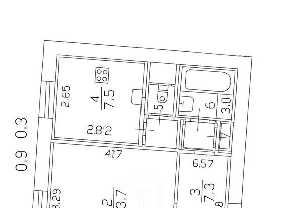 Продажа двухкомнатной квартиры - Гданьская улица, д.3 